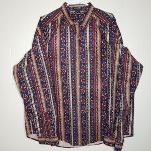 Vintage Structure Printed Dress shirt
